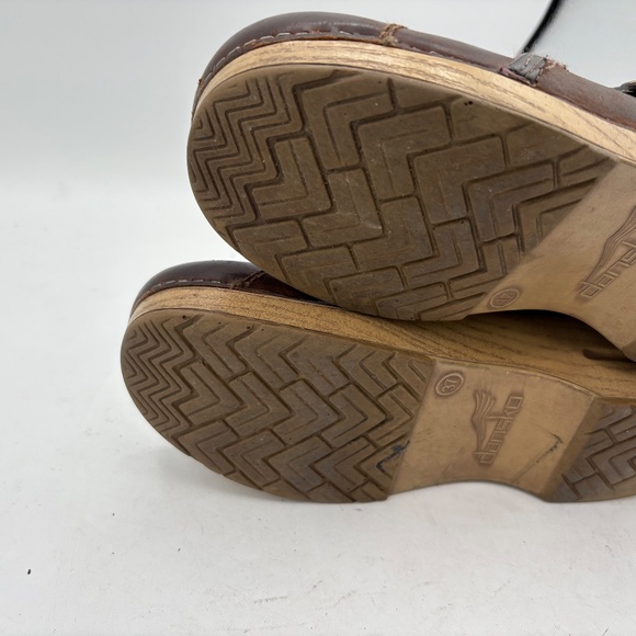 Dansko Marcelle Mary Jane Brown Leather Clogs Women’s size 37 US 6.5-7 - Picture 9 of 13
